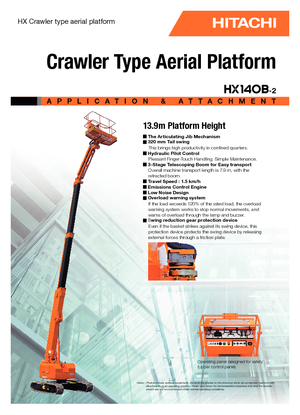 Nacele telescopice pe șenile Hitachi HX 140 B