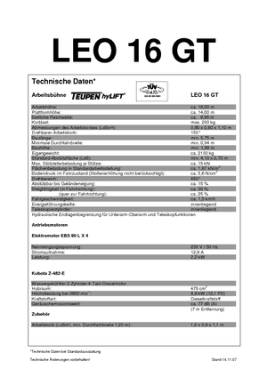 Nacele cu braț articulat pe șenile TEUPEN Leo 16 GT