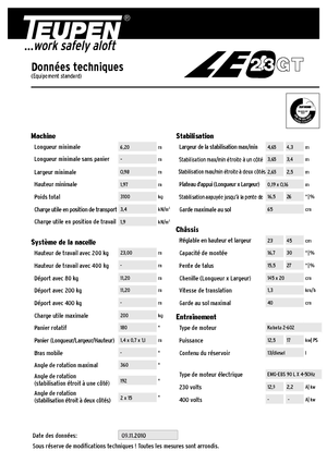 Nacele cu braț articulat pe șenile TEUPEN LEO23GT 