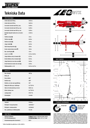 Nacele cu braț articulat pe șenile TEUPEN LEO40GTX