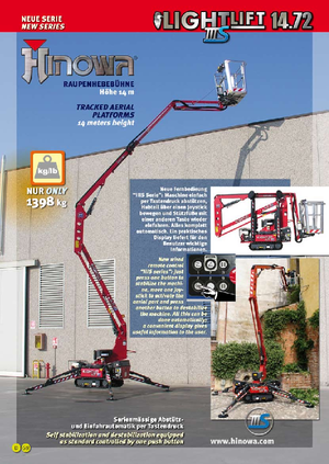 Nacele cu braț articulat pe șenile Hinowa Lightlift 14.72 IIIS
