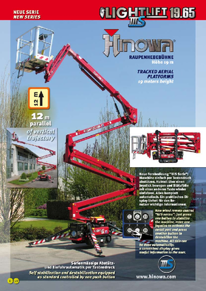 Nacele cu braț articulat pe șenile Hinowa Lightlift 19.65 IIIS