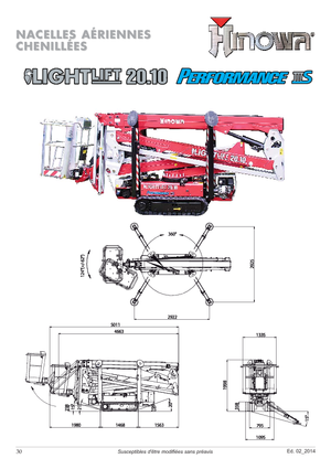 Nacele cu braț articulat pe șenile Hinowa Lightlift 20.10 Performance IIIS MK3