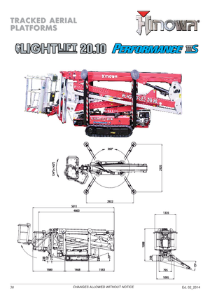 Nacele cu braț articulat pe șenile Hinowa Lightlift 20.10 Performance IIIS MK3