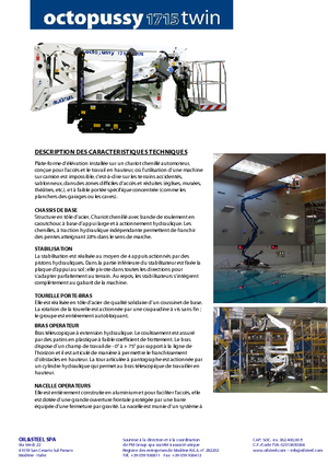 Nacele cu braț articulat pe șenile Oil & Steel Octopussy 1715 Twin