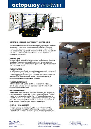 Nacele cu braț articulat pe șenile Oil & Steel Octopussy 1715 Twin