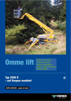 Nacele telescopice pe șenile OMMELIFT Omme 2200RBD