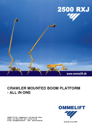 Nacele cu braț articulat pe șenile OMMELIFT 2500 RBDXJ