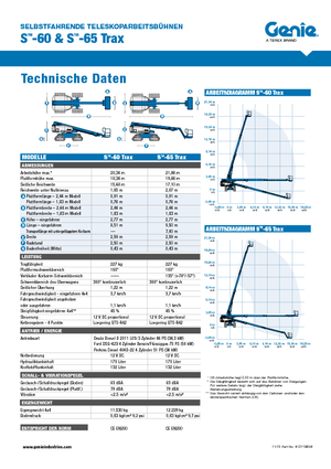 Nacele telescopice pe șenile Genie S-60 TraX