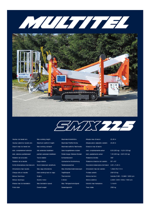 Nacele cu braț articulat pe șenile Multitel SMX 225