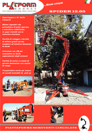 Nacele cu braț articulat pe șenile Basket Spider 12.65