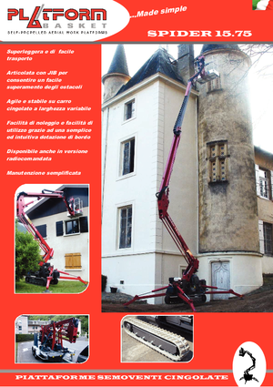 Nacele cu braț articulat pe șenile Basket Spider 15.75 E-Pro