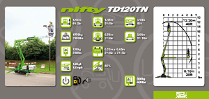 Nacele cu braț articulat pe șenile Niftylift TD 120 TN