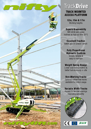 Nacele cu braț articulat pe șenile Niftylift TD 120 TN