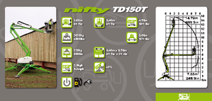 Nacele cu braț articulat pe șenile Niftylift TD 150 T