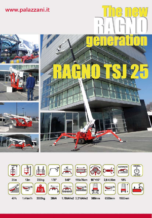 Nacele telescopice pe șenile Palazzani TSJ 25 C