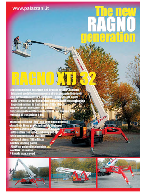Nacele telescopice pe șenile Palazzani XTJ 32 C