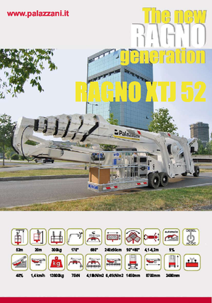 Nacele telescopice pe șenile Palazzani XTJ 52+ C