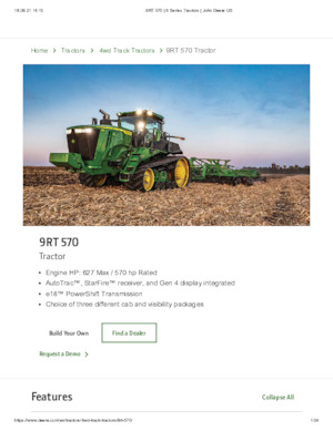 Tractoare pe șenile John Deere 9RT 570