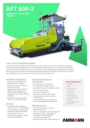 Finisoare de asfalt pe șenile Ammann AFT 800-3
