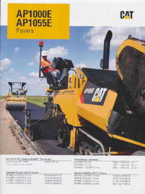 Finisoare de asfalt pe șenile Caterpillar AP1000E