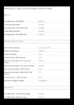 Finisoare de asfalt pe șenile Caterpillar AP1055F