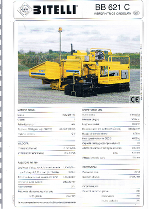 Finisoare de asfalt pe șenile Bitelli BB 621 C-RB 260