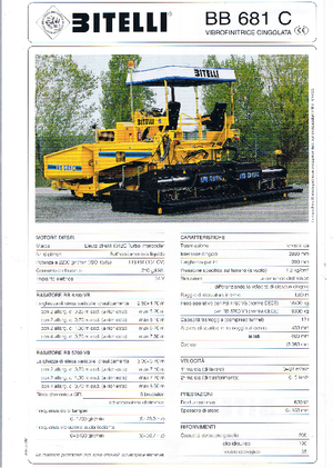 Finisoare de asfalt pe șenile Bitelli BB 681 C-RB 4700 VB