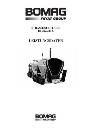 Finisoare de asfalt pe șenile Bomag BF 223 C