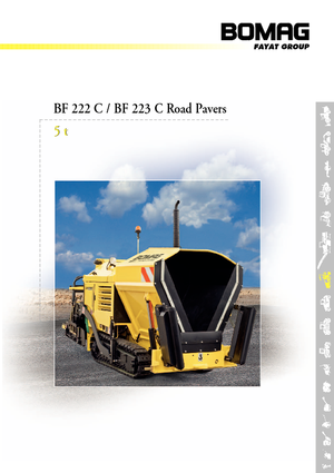 Finisoare de asfalt pe șenile Bomag BF 223 C