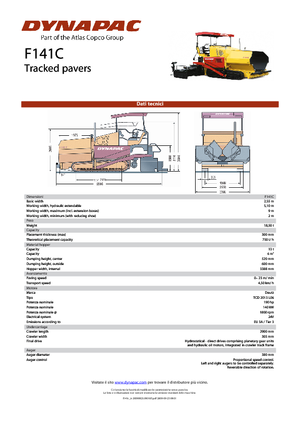 Finisoare de asfalt pe șenile Dynapac F 141 C