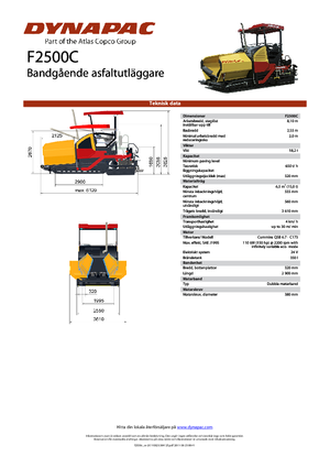Finisoare de asfalt pe șenile Dynapac F 2500 C 