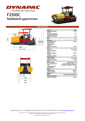Finisoare de asfalt pe șenile Dynapac F 2500 C 