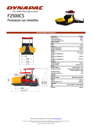 Finisoare de asfalt pe șenile Dynapac F 2500 CS