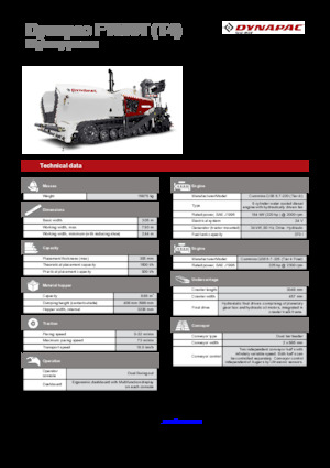 Finisoare de asfalt pe șenile Dynapac F1000T