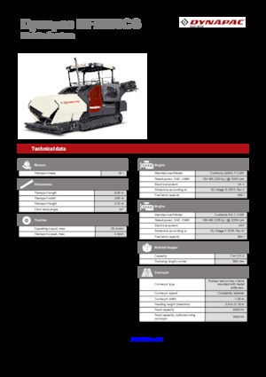 Finisoare de asfalt pe șenile Dynapac MF2500CS