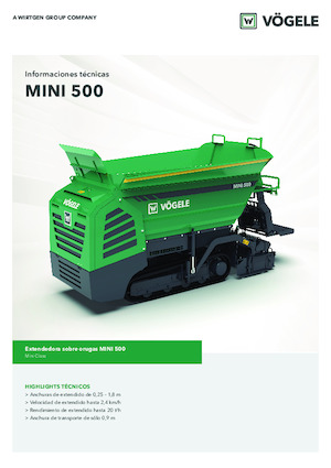 Finisoare de asfalt pe șenile Vögele MINI 500