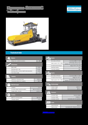 Finisoare de asfalt pe șenile Dynapac SD 2550 C