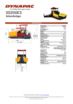 Finisoare de asfalt pe șenile Dynapac SD 2550 CS