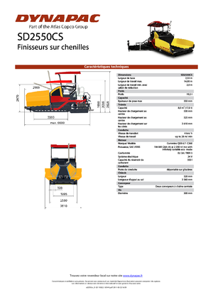 Finisoare de asfalt pe șenile Dynapac SD 2550 CS