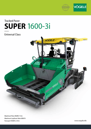 Finisoare de asfalt pe șenile Vögele Super 1600-3i