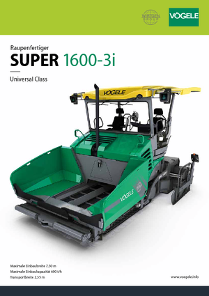 Finisoare de asfalt pe șenile Vögele Super 1600-3i