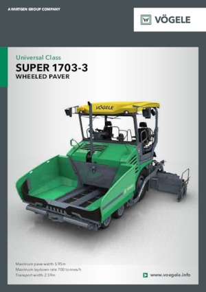 Finisoare de asfalt pe șenile Vögele Super 1703-3