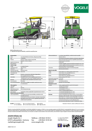 Finisoare de asfalt pe șenile Vögele Super 1800-2