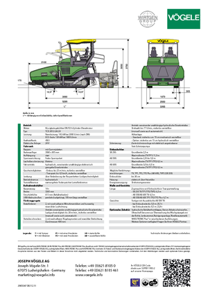 Finisoare de asfalt pe șenile Vögele Super 1900-2