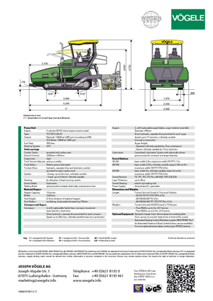 Finisoare de asfalt pe șenile Vögele Super 1900-2