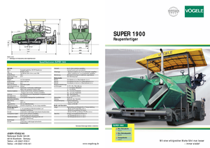 Finisoare de asfalt pe șenile Vögele Super 1900