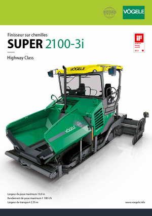 Finisoare de asfalt pe șenile Vögele Super 2100-3i