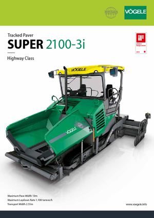 Finisoare de asfalt pe șenile Vögele Super 2100-3i
