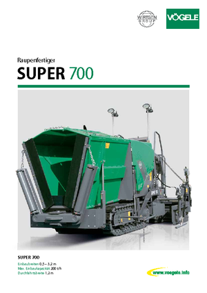Finisoare de asfalt pe șenile Vögele Super 700
